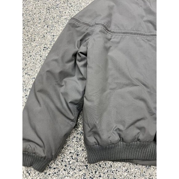 Midwest Traders Mens XL Gray Bomber Jacket Polyester/Nylon Ribbed Knit Cuffs - Picture 12 of 14